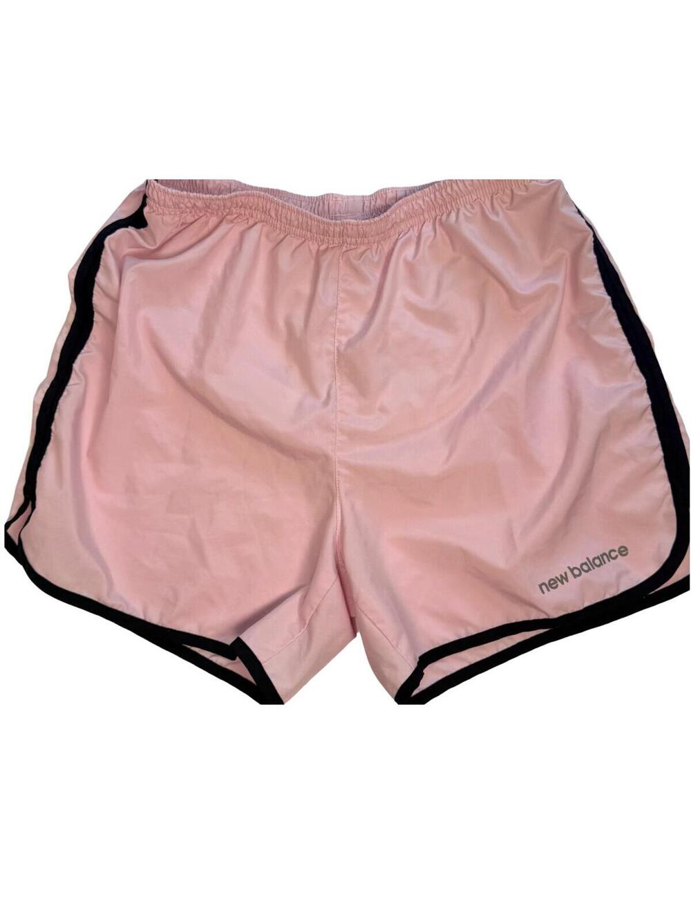 New Balance Pink Running Shorts Black Trim
